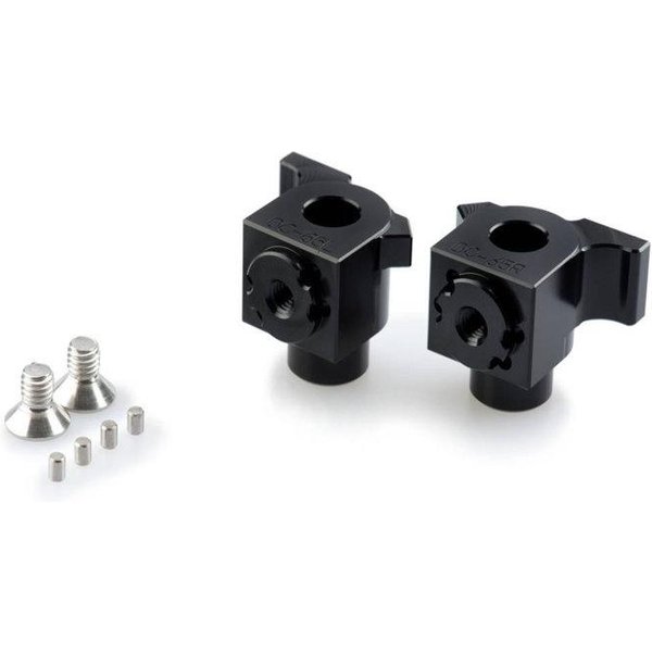 20243N - Puig Adjustable Footpeg Adaptors For Yamaha Tenere 700 2019-2025 - Black