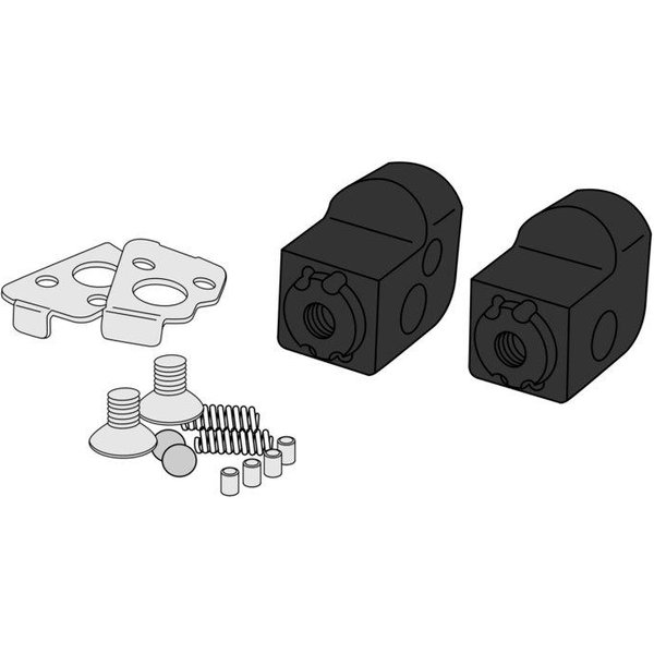 20320N - Puig Adjustable Footpeg Adaptors For Triumph Bonneville Bobber 2017-2025 - Black