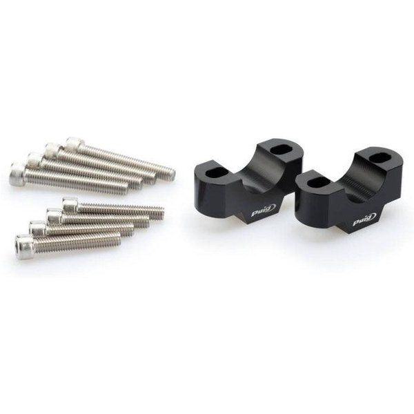 3740N - Puig 20mm Handlebar Risers For 29mm Bars For KTM 1290 Super Adventure R 2021-2024 - Black