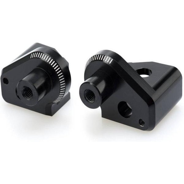 7282N - Puig Footpeg Adaptors For Yamaha XT 660 Z Tenere 2008-2016 - Black