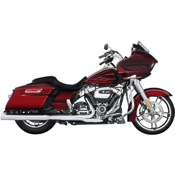 800-0106C-ECB - Rinehart 4" Silencer Duals For Touring For Harley Davidson FLHR 1750 2017-2019 - Chrome