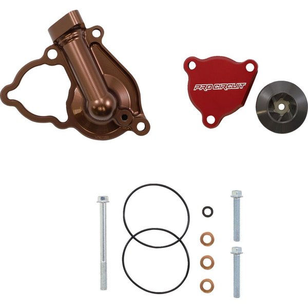 WPK21250 - Pro Circuit Water Pump Cover with Impeller For Kawasaki KX250 2021-2024 - Machined
