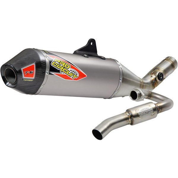 0141925H - Pro Circuit T-6 EURO EXHAUST SYSTEM SS/TI/CF For Suzuki RMZ250 2019-2026