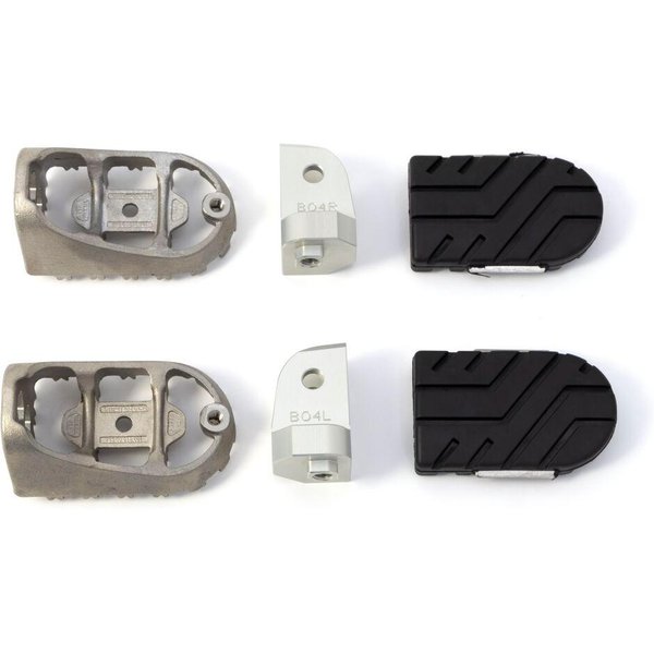 FRS.08.011.10001/S - SW Motech ION Footpegs For Kawasaki KLE 650 2007-2014 - Silver
