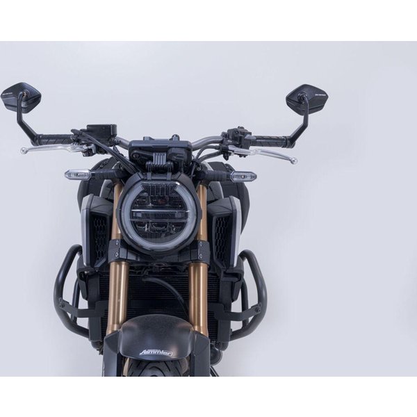 MIR.01.529.10000 - SW Motech Mirror End Bars For Honda CB500 2024 - Anodized Black