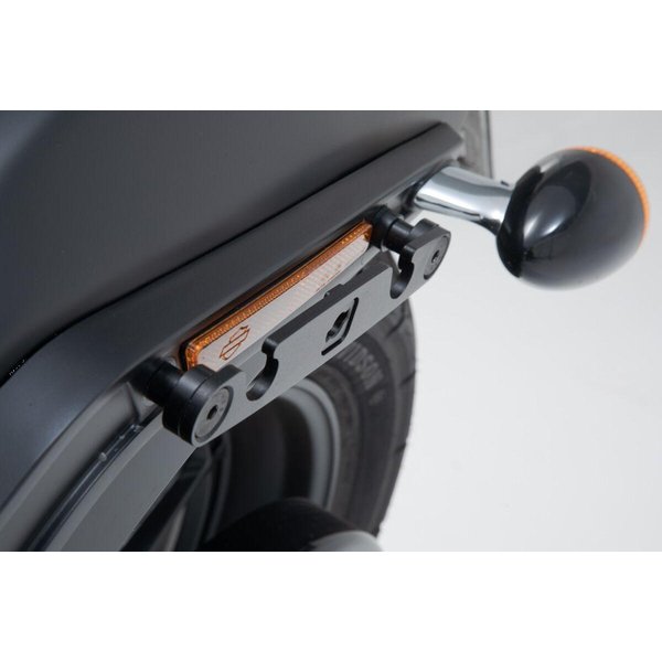 HTA.18.682.10400 - SW Motech SLH Left Side Pannier Carrier For Harley Davidson FXFBS 1868 2018-2023 - Black