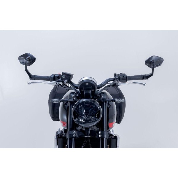 MIR.11.842.10000 - SW Motech Bar End Mirror Set For Triumph Speed Triple 1050 RS 2019-2020 - Anodized Black