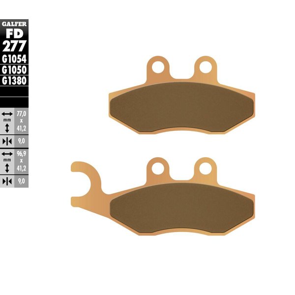 FD277G1380 - Galfer HH Sintered Scooter Brake Pads For Piaggio Beverly 125 2002-2010 - Front
