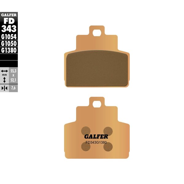 FD343G1380 - Galfer HH Sintered Scooter Brake Pads For Vespa GTS 300 HPE ABS 2021-2024 Rear