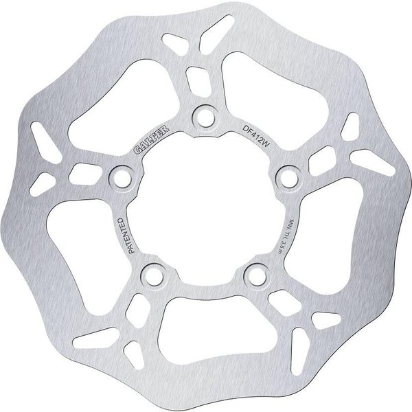 DF412W - Galfer Wave Brake Disc For Kymco Agility City 125 2009-2020 Front - Silver