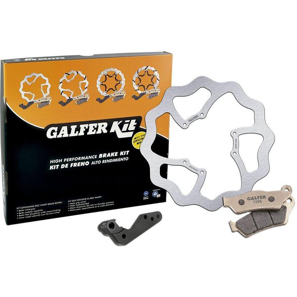 KG606WS - Galfer Oversize Front Brake Kit For Husqvarna CR125 1972-2013 Front - Black/Silver/Stainless Steel