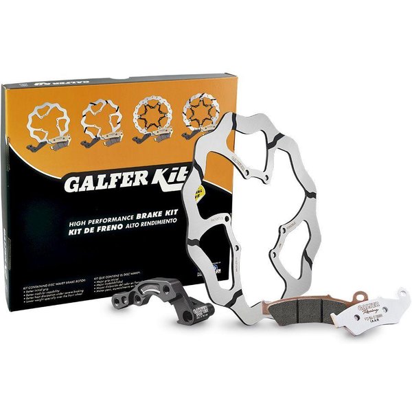 KG082RWSX - Galfer Oversize Front Brake Kit For Red Moto CRF250R 2014-2019 Front - Black/Silver/Stainless Steel