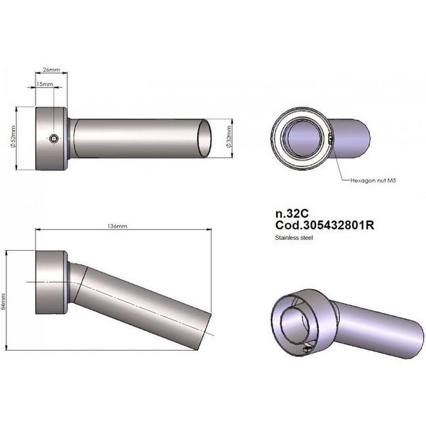 305432801R - LeoVince DB Killer Insert For Husqvarna 701 Enduro 2016-2018