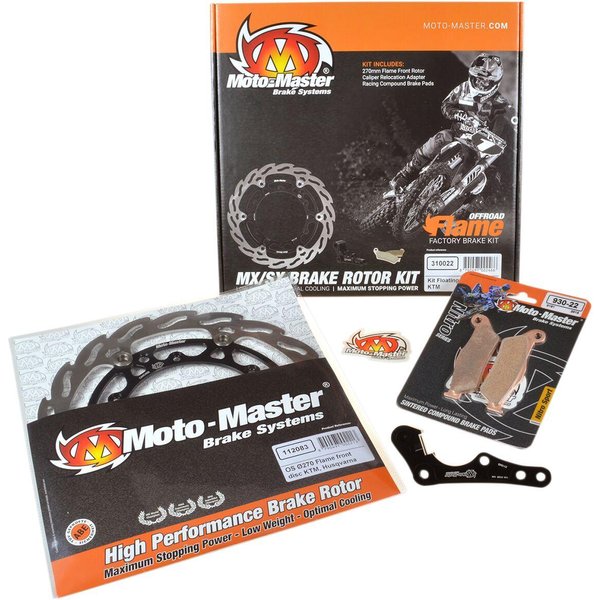 310044 - Moto Master Brake Kit For Honda CRF250R 2019-2025 Front - Black/Stainless Steel