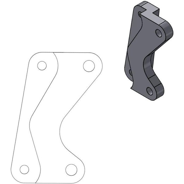 211038 - 211038 - Moto Master Supermoto Brake Disc Adapter Bracket - Yamaha YZF450 2008-2015