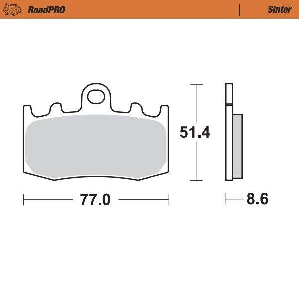 406201 - 406201 - Moto Master Roadpro Sinder Front Brake Pads - BMW R 850 RT 2000-2005