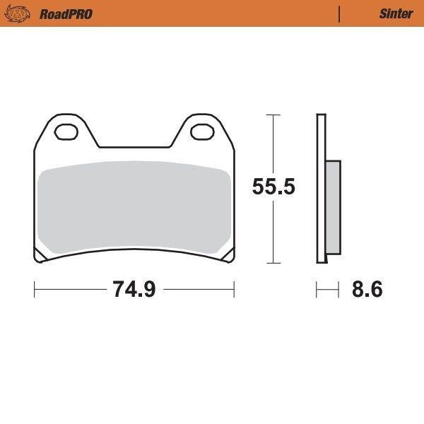 404301 - Moto Master RoadPRO Sinter Brake Pads Front For Benelli 402S ABS 2018 Front
