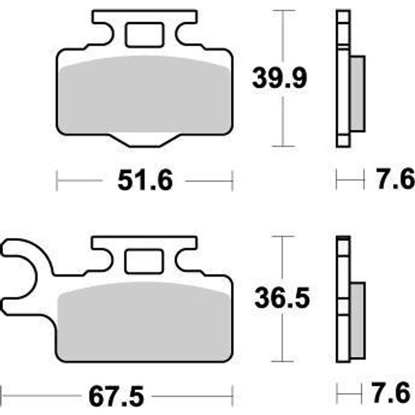 94121 - 094121 - Moto Master Nitro Front Brake Pads - Suzuki RM65 2003-2005