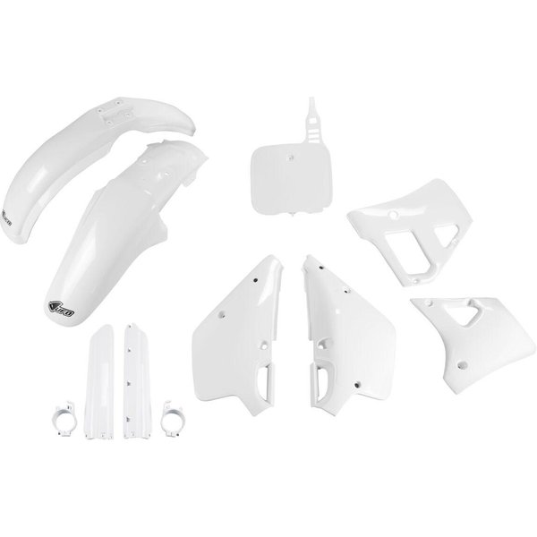 YAKIT297F@999 - UFO Replacement Plastics Kit For Yamaha YZ125 1991 - OEM/White