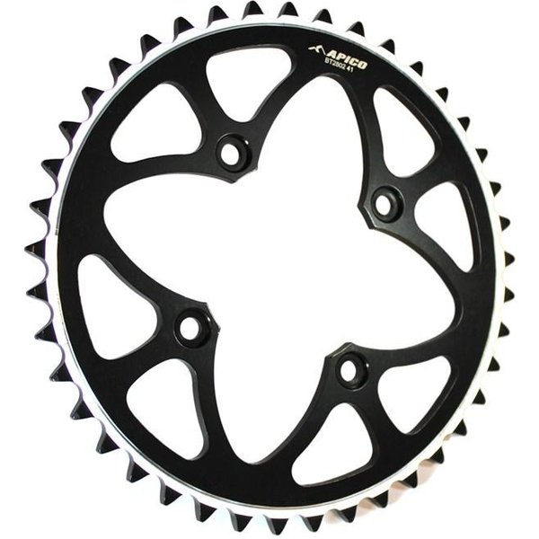 Apico Solid Rear Sprocket - Gas Gas 2000-22, Montesa 4RT 2005-22, Sherco Trials 2002-22 - Black/40T