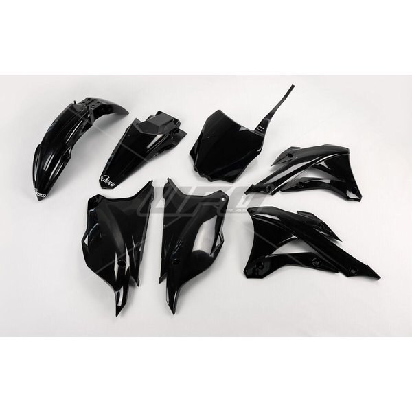 KAKIT222@001 - UFO Replacement Body Plastic Kit For Kawasaki KX85 - Black