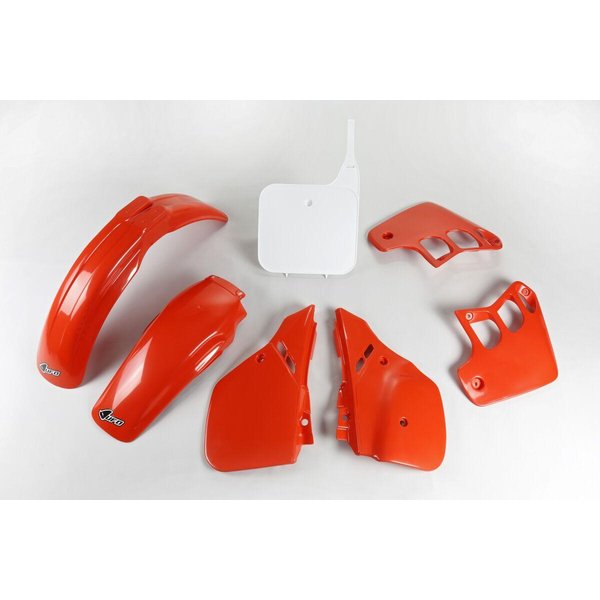 HOKIT098@999 - UFO Replacement Body Plastic Kit For Honda CR125 1989-1990 - Red/White