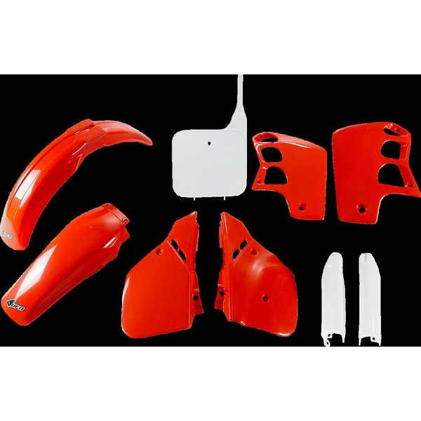 HOKIT091F@999W - UFO Replacement Plastics Kit For Honda CR500 1989-1990 - Red/White