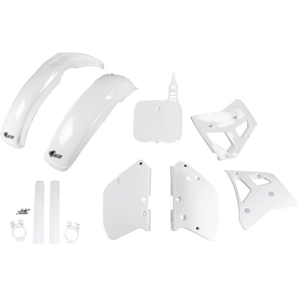 YAKIT293@999 - UFO Replacement Plastics Kit For Yamaha YZ125 1990 - OEM/White