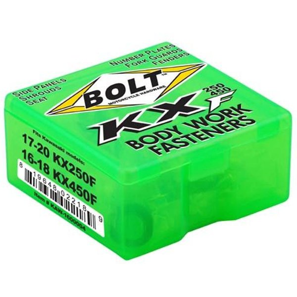 Bolt Hardware Plastic Fastener Kit - Kawasaki KXF250 2017-20, KXF450 2016-20