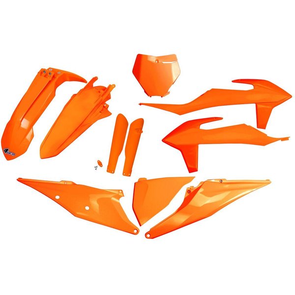 KTKIT522F@FFLU - UFO Replacement Plastics Kit For KTM SX125 2019-2022 - Fluorescent Orange