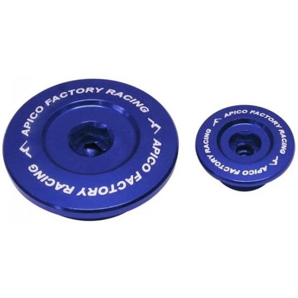 Apico Engine Plugs - Suzuki RMZ250 2007-22, RMZ450 2005-22 - Blue