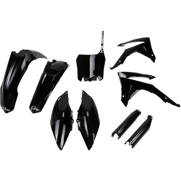 HOKIT116F@001 - UFO Replacement Plastics Kit For Honda CRF250R 2014-2017 Front - Black