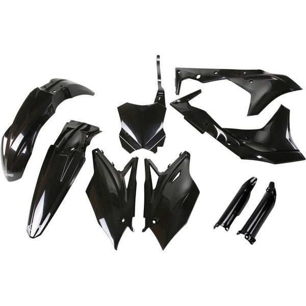 KAKIT224F@001 - UFO Replacement Plastics Kit For Kawasaki KXF250 2017 - Black