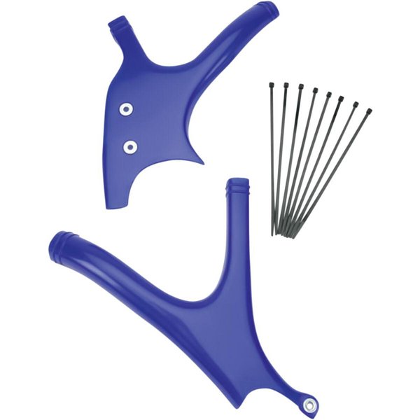 YA03848#089 - UFO Frame Guards For Yamaha YZ125 2002-2004 - Blue