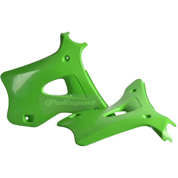 Polisport Radiator Scoops - Kawasaki KX 125/250 1994-98 - Green