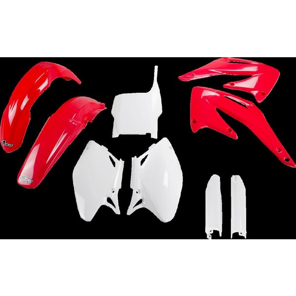 HOKIT107F@999 - UFO Full Body Plastic Kit For Honda CRF450R 2004 - Red/White