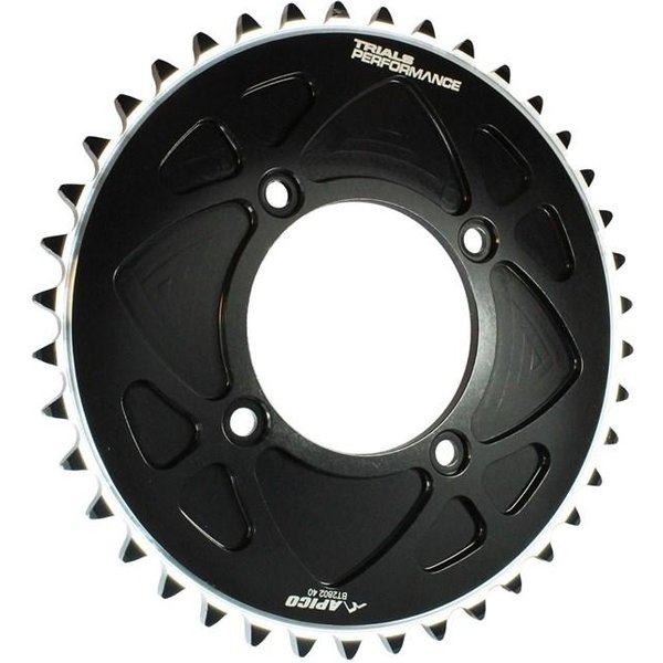 Apico Solid Rear Sprocket - Gas Gas 2000-22, Montesa 4RT 2005-22, Sherco Trials 2002-22 - Black/43T