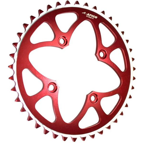 Apico Rear Sprocket - Gas Gas 2000-22, Montesa 4RT 2005-22, Sherco Trials 2002-22 - Red/41T