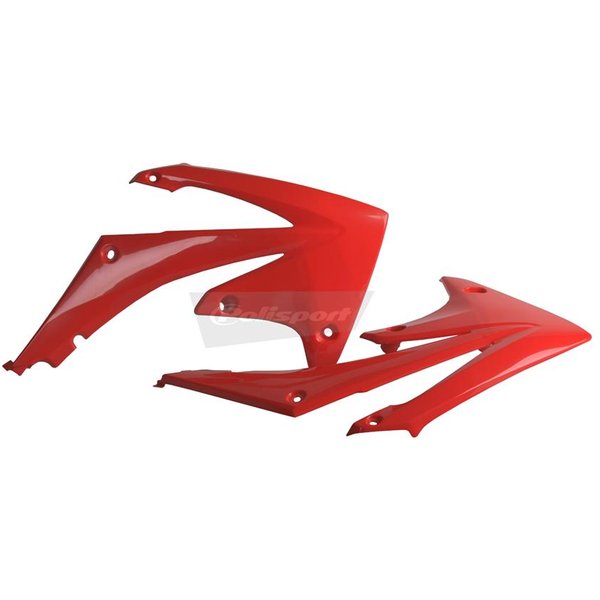 Polisport Radiator Scoops - Honda CRF250R 2010-13, CRF450R 2009-12 - Red