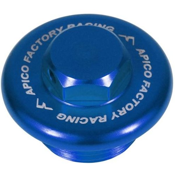 Apico Aluminium Oil Fill Plug - Suzuki RM85 1990-2024, RM125/250 1982-2008, RM-Z250 2007-24, RM-Z450 2005-24 - Blue