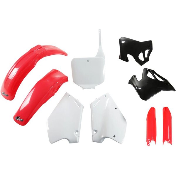 HOKIT095F@999 - UFO Replacement Plastics Kit For Honda CR125 1995-1997 - Black/Red/White