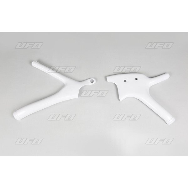 YA02859#046 - UFO Frame Guards For Yamaha YZ125 1993-2001 - White