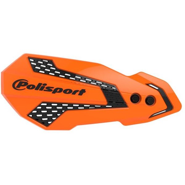 Polisport MX Flo Handguards & Mount Kit - KTM SX/EXC & HusqvarnaTC/TE/FC 2014-22, Sherco 2017-22, Gas Gas MC/MC-F 2021-22 - Orange/ Black