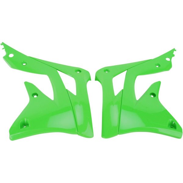 KA04719#026 - UFO Replacement Radiator Scoops For Kawasaki KXF450 2012-2015 - KX Green