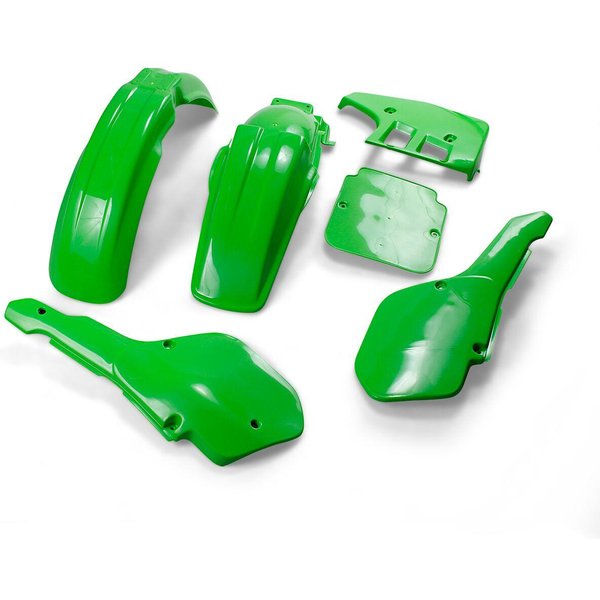 KAKIT199@026 - UFO Replacement Body Plastic Kit For Kawasaki KX125 E 1987 - Green/KX Green