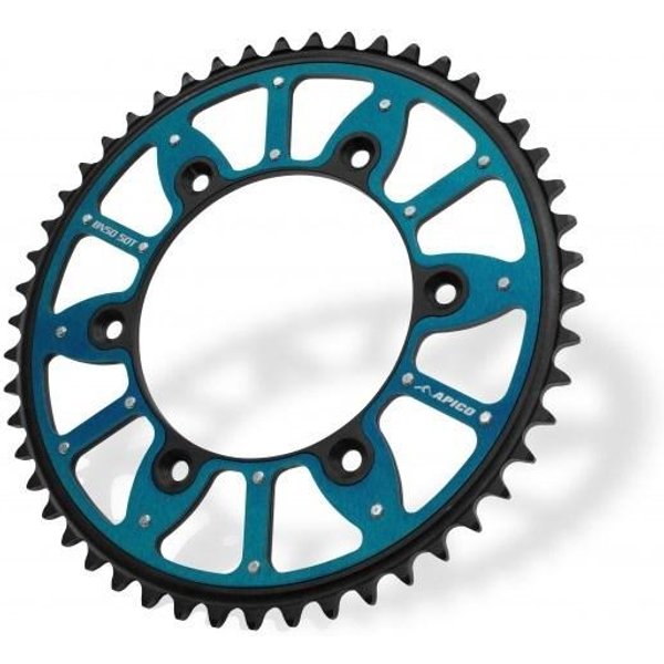 Apico Xtreme Alloy/Steel Rear Sprocket - KTM SX/EXC 125-620 1990-2024, Husqvarna TE/TC/FE/FC 2000-24 Blue/45T