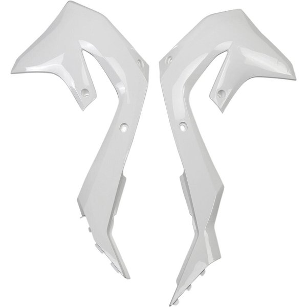 KA04751#047 - UFO Replacement Radiator Scoops For Kawasaki KX250 2021-2024 - White