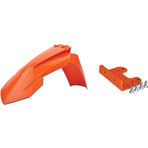 Polisport Front Fender & Adaptor Kit - KTM SX/SXF 2007-12, EXC/EXC-F 2008-13 - Orange