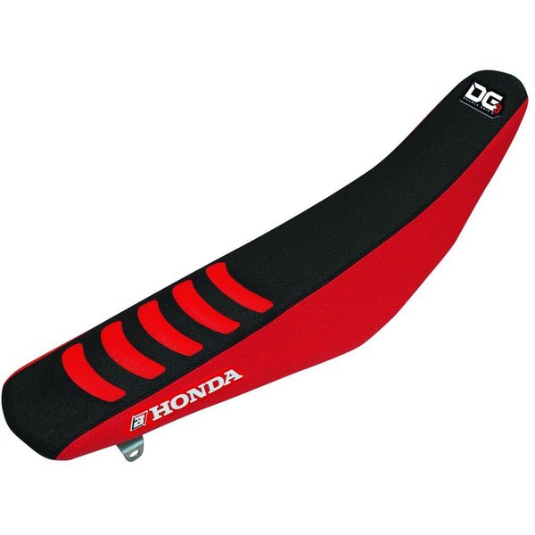 1149H - Blackbird Double Grip 3 Seat Cover For Honda CRF250F 2022-2025 - Black/Red