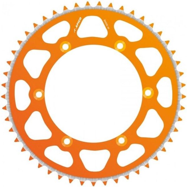 Apico Evolite Rear Sprocket - KTM SX/SXF/EXC/EXC-F 125-620 1990-2024 - Orange/ 45T